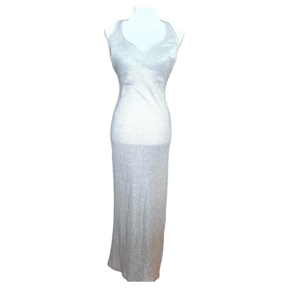Vintage glittery halter-neck gown